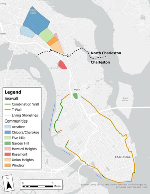 map of Charleston, SC