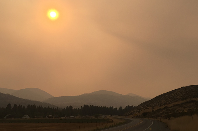 hazy desert sky