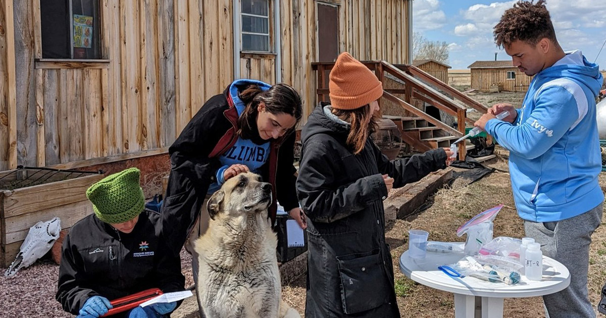 SRP Center investigators, graduate students, and Missouri Breaks staff collect water samples from study households