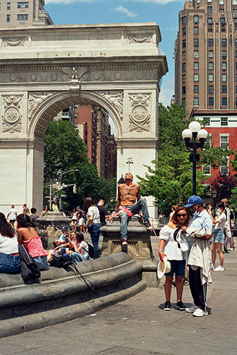 New York City residents in the summer heat