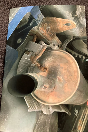 printed photo of a muffler