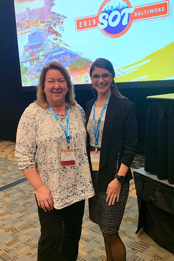 Sue Fenton, Ph.D. and Bevin Blake at the 2019 Society of Toxicology meeting