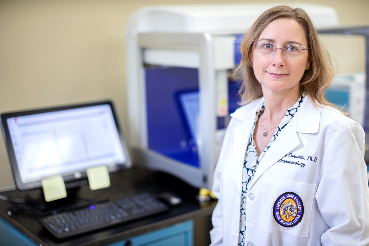 Stephania Cormier in a lab