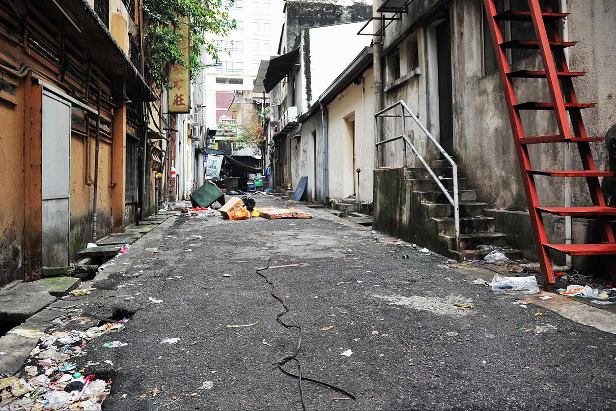 inner city alley