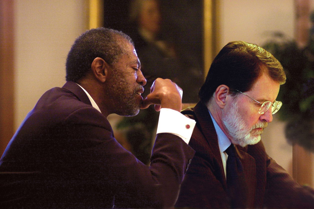 Ken Olden and Sam Wilson sitting together