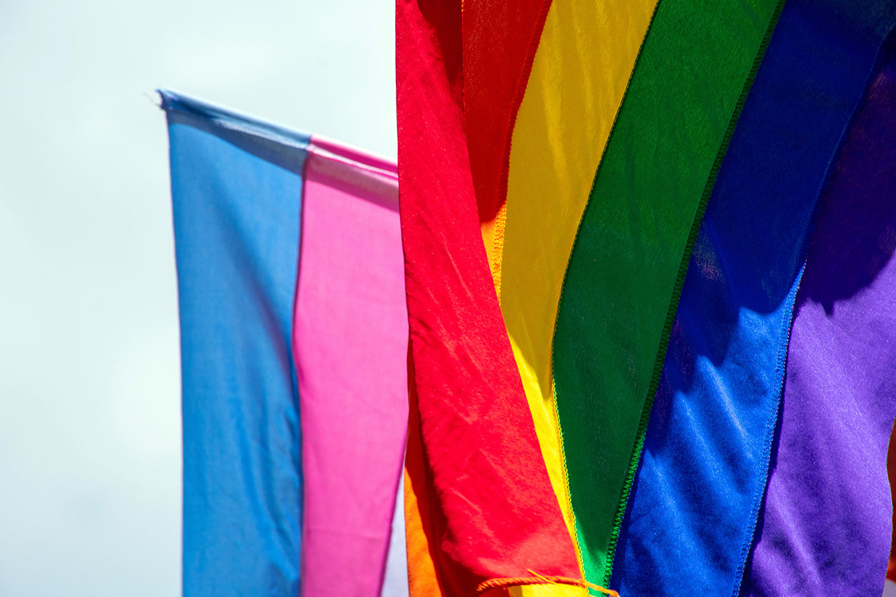rainbow flags