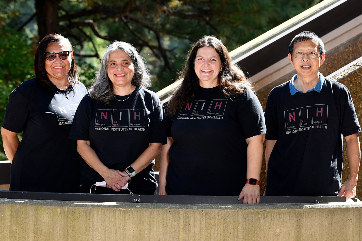 The OFCD team (left to right): Edith Lee, Mercedes Arana, Ph.D., Katy Hamilton, and Hong Xu