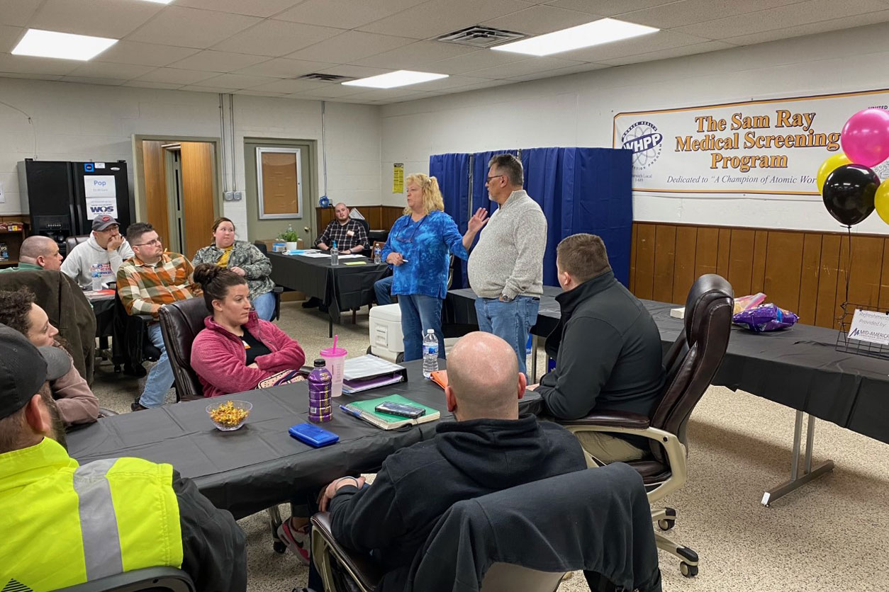 Trainees in Ohio are welcomed by Tony Mazzocchi Center staff