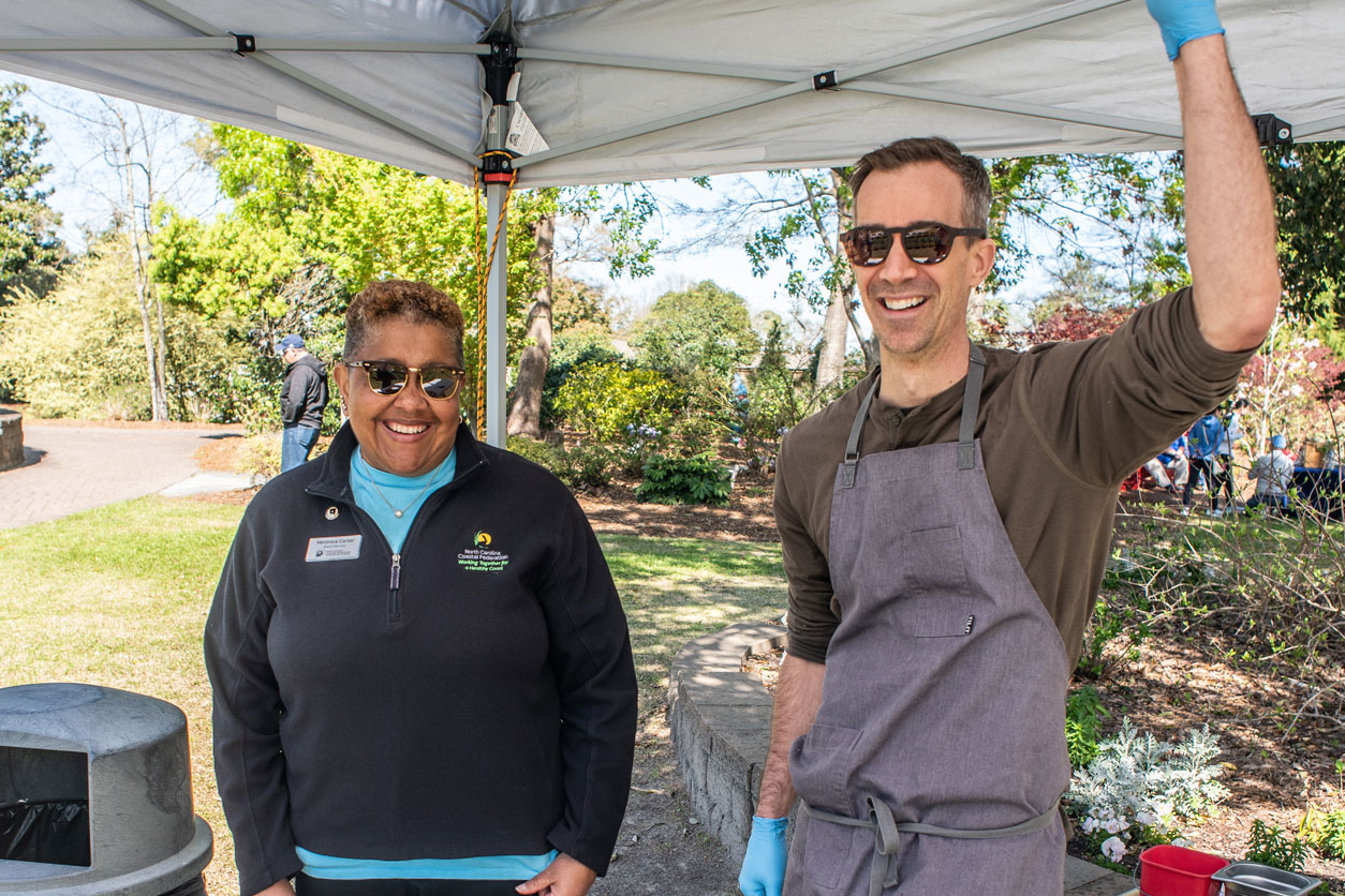 Veronica Carter (left) and Dean Neff (right) at the Go Fish Fest