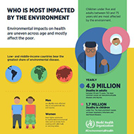 WHO Infographic: Who is the most impacted by the environment?