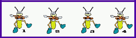 4-armed bug, 4-armed bug, 2-armed bug, 4-armed bug