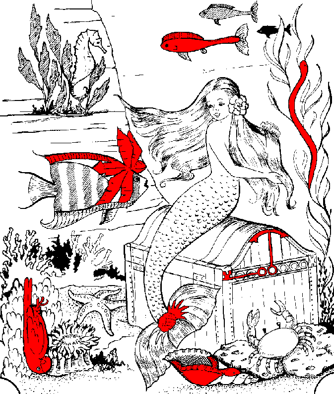 in the Sea hidden pictures answers in color