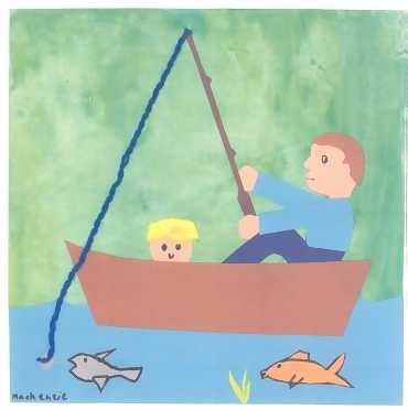 Bradley and his dad fishing