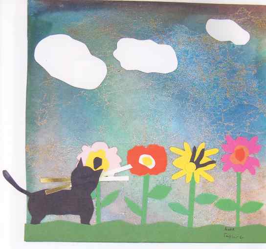 Whiskers in the flowers.