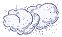 Dust from dried paint