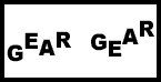 the word gears is written in ups and downs