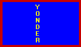 y o n d e r written down in a column