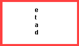 e t a d p u written downward in that order