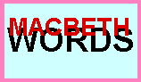 MacBeth written over W O R D S