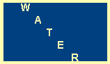 w a t e r written down at an angle