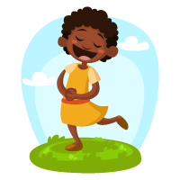 girl exploring the environment